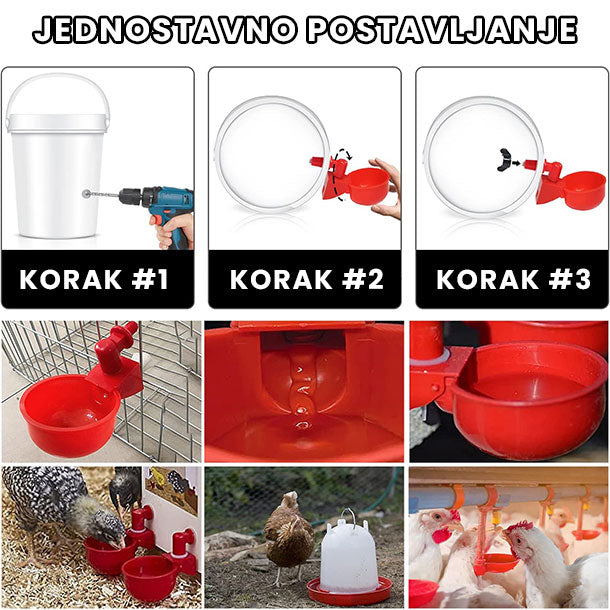 Set za automatsko napajanje kokoški i druge peradi Chick Drop