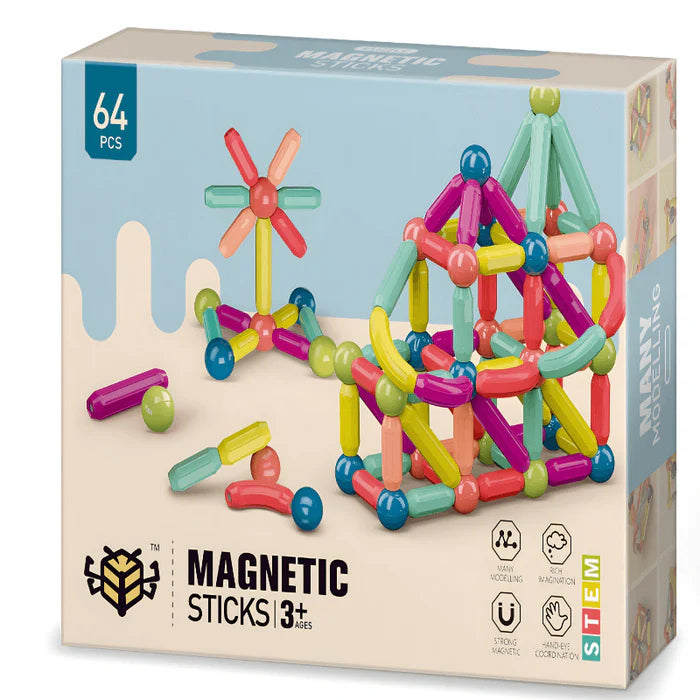 Magnetni set štapića i kugli - 64 dijela