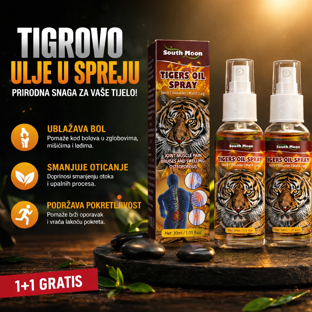Tigrov Sprej Protiv Bolova 1+1 GRATIS!