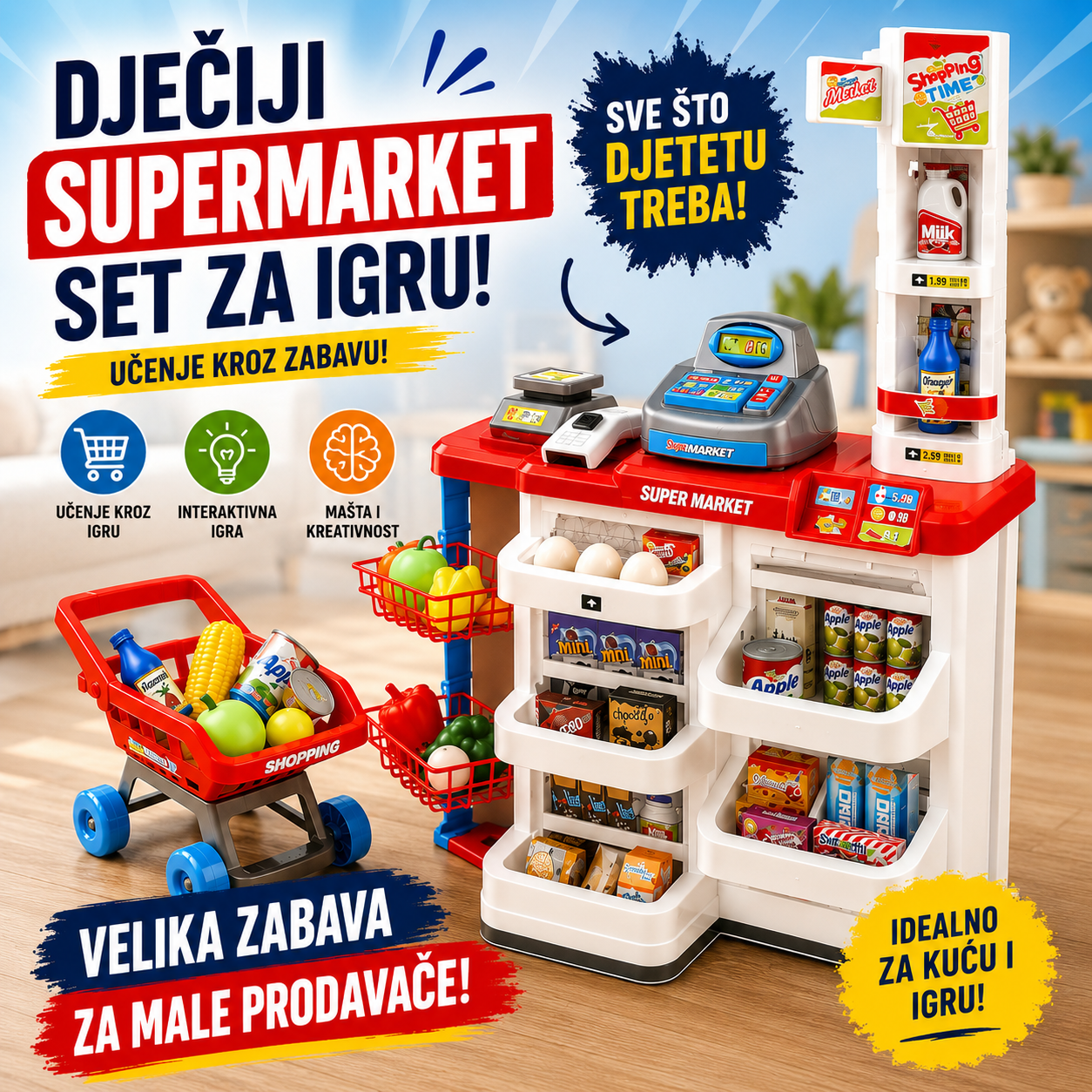 Interaktivni Trgovački Pult za Djecu