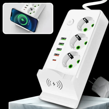 Produžni kabel s Bežičnim punjenjem, 4xUSB, Type-C