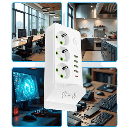 Produžni kabel s Bežičnim punjenjem, 4xUSB, Type-C
