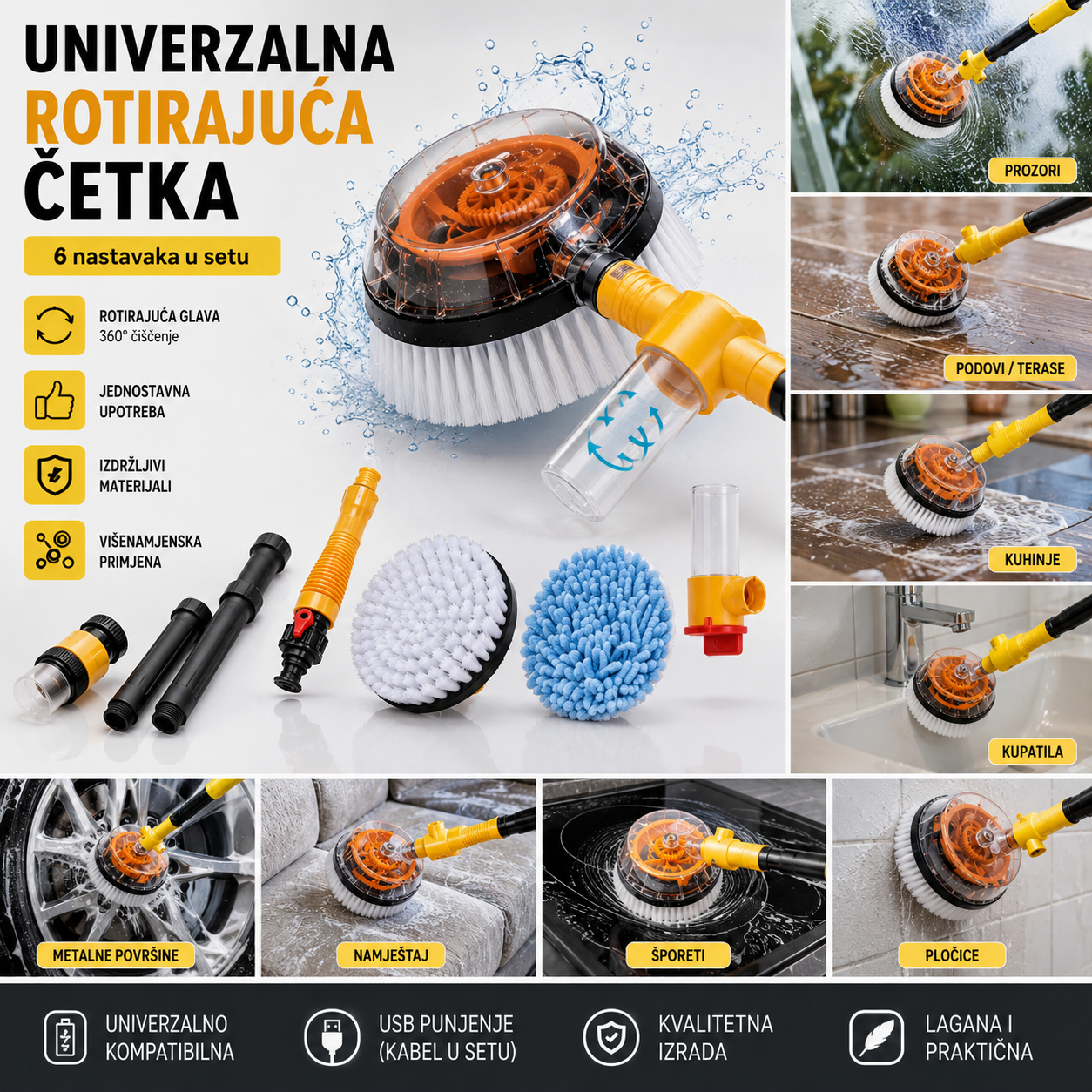 Rotirajuća četka za pranje automobila
