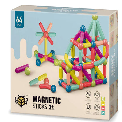 Magnetni set štapića i kugli - 64 dijela