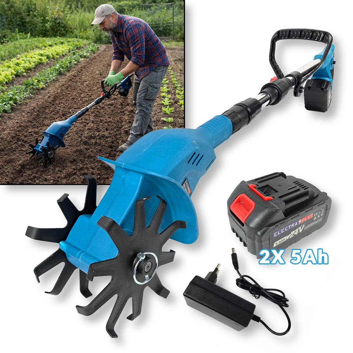 Aku freza za vrt 500W