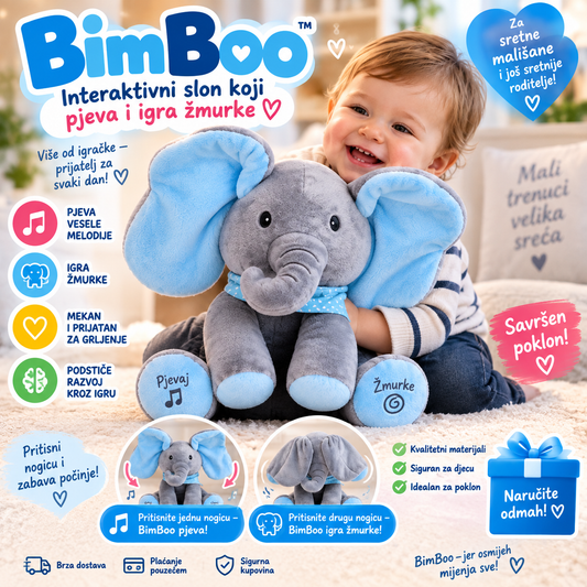 BimBoo – Interaktivni Slon Koji Pjeva i Igra Žmurke