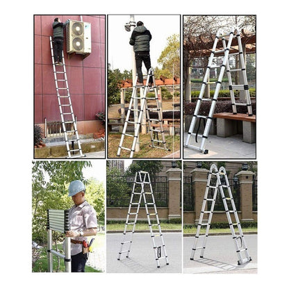 Aluminijske dvodijelne teleskopske ljestve – 1,9 m
