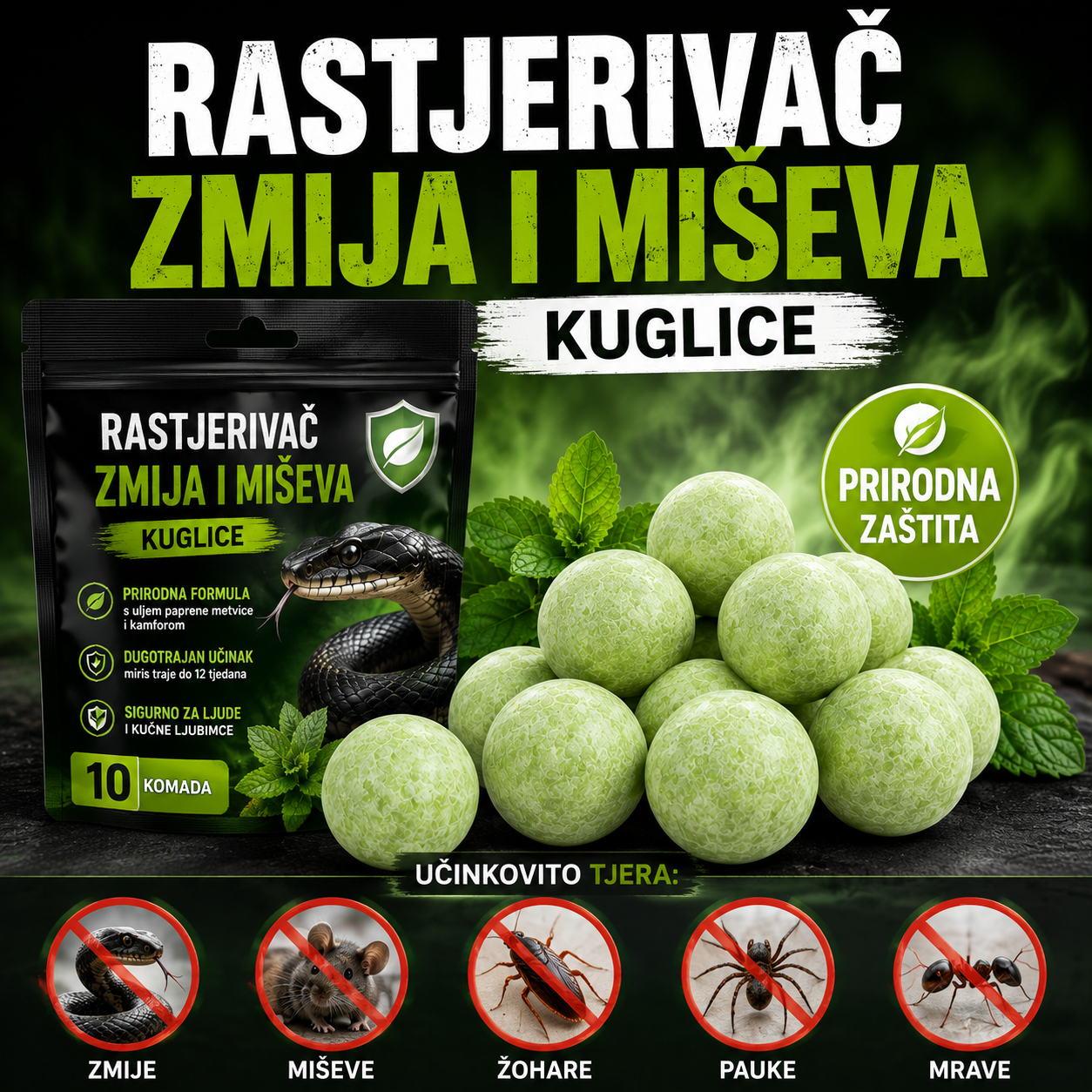 Rastjerivač zmija i miševa – kuglice (10 komada)